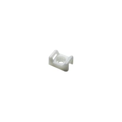 Suport plastic pentru prindere coliere alb 15x10x7 mm, set 100 buc