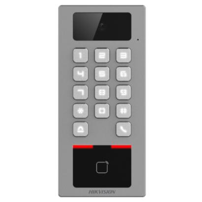 Terminal control acces Hikvision cu interfon, tastatură, cititor card, 2MP, Wi‑Fi