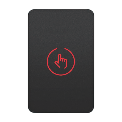 Buton de ieșire touch aparent cu LED, negru, 12-24 Vcc, NO/NC/COM