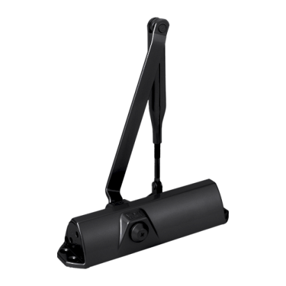 Amortizor hidraulic pentru ușă maro închis cu braț articulat DORMA TS68