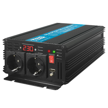 Invertor de la 12V la 230V 1000W undă sinusoidală pură, TED000378