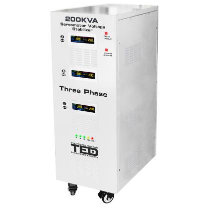 Stabilizator tensiune trifazat 200 kVA cu servomotor TED Electric