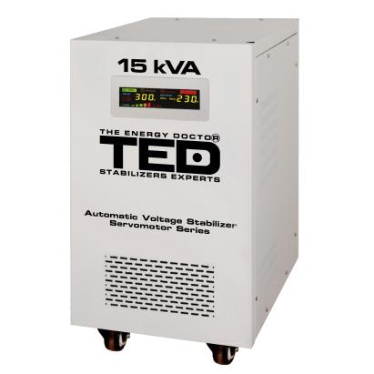 Stabilizator de tensiune 15 kVA cu servomotor monofazat TED