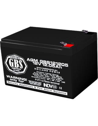 Acumulator AGM VRLA 12V 12Ah F1 pentru sisteme de securitate GBS