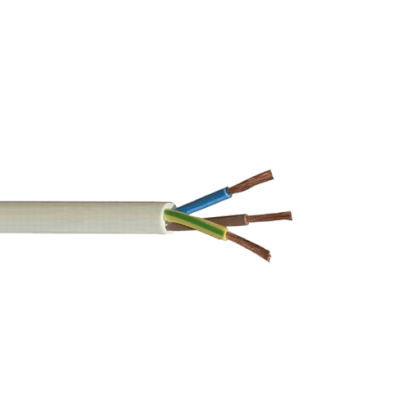 Cablu alimentare flexibil MYYM 3x2,5 mm², 100 m, alb, 300/500V