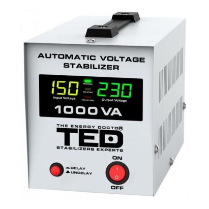 Stabilizator de tensiune 1000VA AVR cu LCD si 2 prize Schuko
