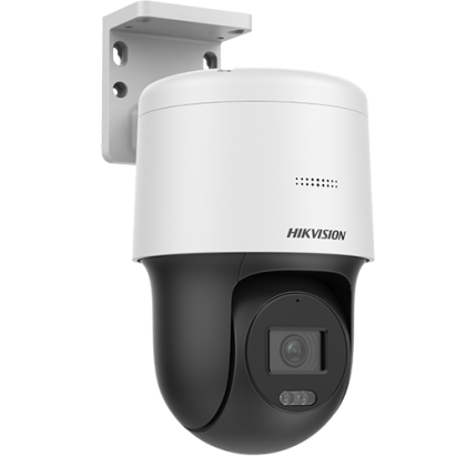 Camera IP PT Hikvision 2MP cu audio, PoE, IR si White Light 30m