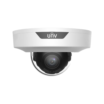 Camera IP dome UNV 4MP cu IR 30 m, lentila 2.8 mm, audio, alarma si PoE