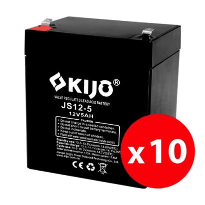 Cutie 10 acumulatori AGM 12V 5Ah KIJO JS12-5 pentru UPS si sisteme backup