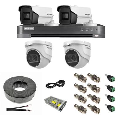 Sistem supraveghere 4 camere 8MP mixt cu DVR 4K si accesorii