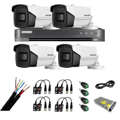 Kit supraveghere video cu 4 camere 8MP, DVR 4K, IR 60m si accesorii