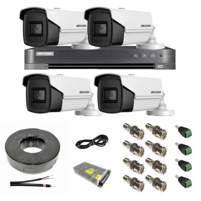 Sistem supraveghere video Hikvision 4 camere 8MP 4K, IR 60m, DVR 4 canale
