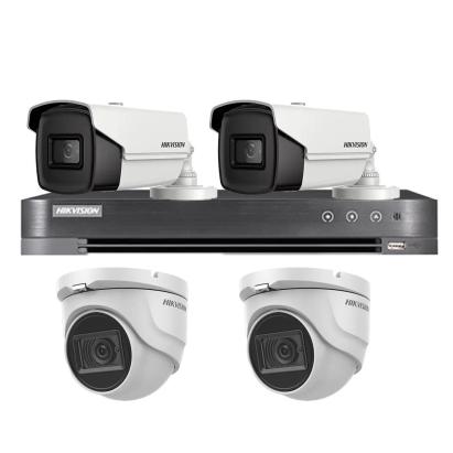 Sistem supraveghere Hikvision 8MP cu 4 camere mixte si DVR 4K