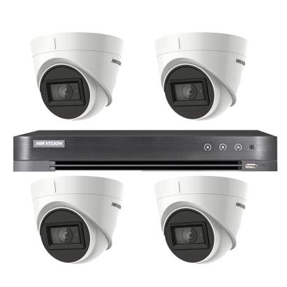 Sistem supraveghere video Hikvision cu 4 camere 8MP, IR 60 m, DVR 4K