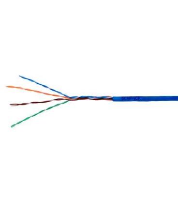 Cablu retea U/UTP Cat.5e Schrack 4x2xAWG24/1 PVC Eca, albastru, 305 m