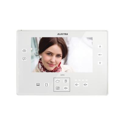 Terminal video Electra 7 inch alb, hands-free, montaj incastrat