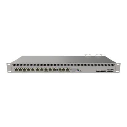 Router MikroTik RB1100x4 cu 13 porturi Gigabit, RouterOS L6 si Dual PSU