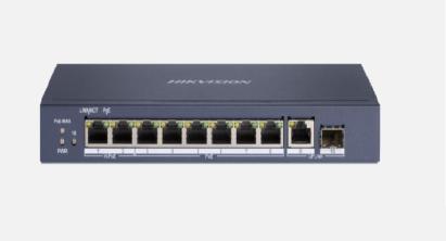 Switch PoE Hikvision Gigabit 8 porturi, 2x Hi-PoE, unmanaged