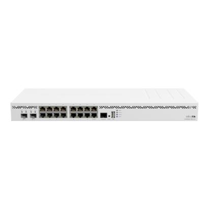 Router MikroTik CCR2004 cu 16 porturi Gigabit si 2 sloturi SFP+ 10G