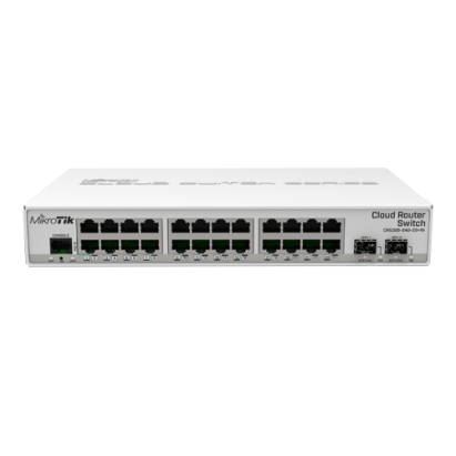 Switch administrabil MikroTik CRS326 cu 24 porturi Gigabit si 2 SFP+