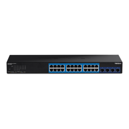 Switch smart management TRENDnet, 24 porturi Gigabit si 4 SFP+ 10G