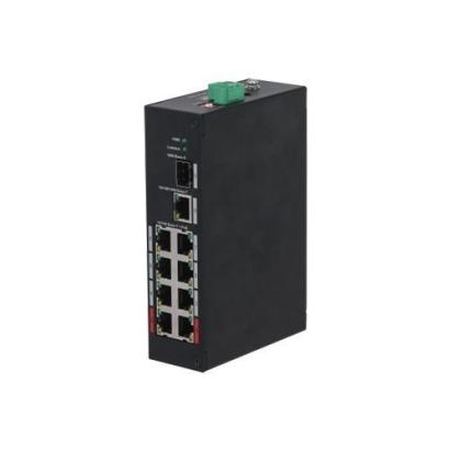 Switch PoE industrial Dahua cu 8 porturi, uplink Gigabit, SFP si 96W
