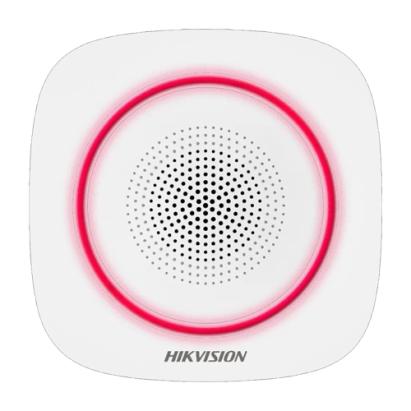 Sirena wireless de interior Hikvision AX PRO 868 MHz cu LED rosu