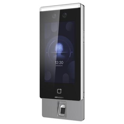 Terminal IP control acces si pontaj cu recunoastere faciala, amprenta si card Hikvision DS-K1T671MF