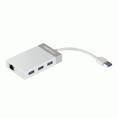 Adaptor USB 3.0 la Gigabit Ethernet cu hub 3 porturi USB 3.0 TRENDnet