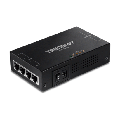 Injector PoE+ Gigabit cu 4 porturi, 65W, TRENDnet TPE-147GI