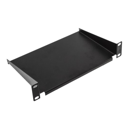 Tavă fixă 1U pentru rack 19 inch ASYTECH, adâncime 300 mm, neagră