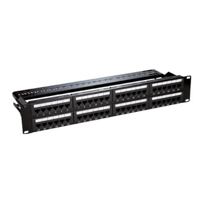 Patch panel Cat6 UTP 48 porturi RJ45 2U pentru rack ASYTECH