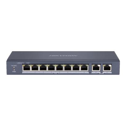 Switch PoE Hikvision cu 8 porturi si 2 uplink Gigabit DS-3E0310P-E-M
