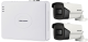 Sistem supraveghere Hikvision 4K cu 2 camere 8MP, IR 80m si DVR 4 canale