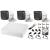 Sistem supraveghere Hikvision cu 3 camere audio 2MP, DVR 4 canale