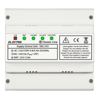 Sursa de alimentare in comutatie cu backup Electra SAC.142, 14V, 2A
