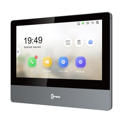 Monitor videointerfon Hikvision TCP/IP wireless, touchscreen IPS 7 inch