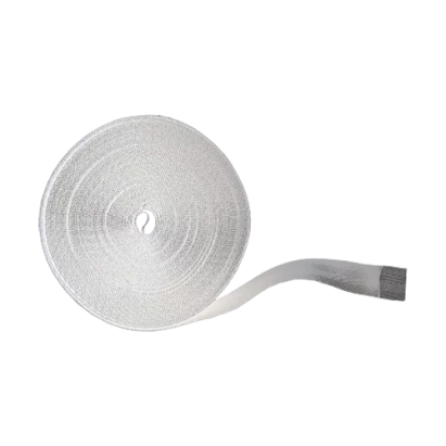 Banda textila de fixare alba 15 mm x 10 m pentru tevi si cabluri, CELO