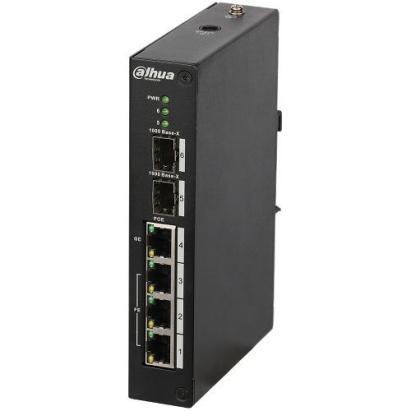 Switch PoE Dahua cu 4 porturi, 2x SFP Gigabit, putere 95W, PFS3206-4P-96
