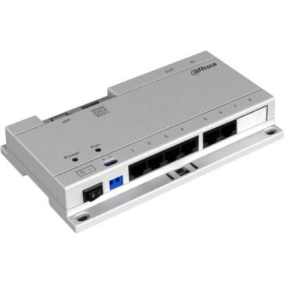 Switch PoE pentru videointerfonie Dahua VTNS1060A, suport 6 monitoare