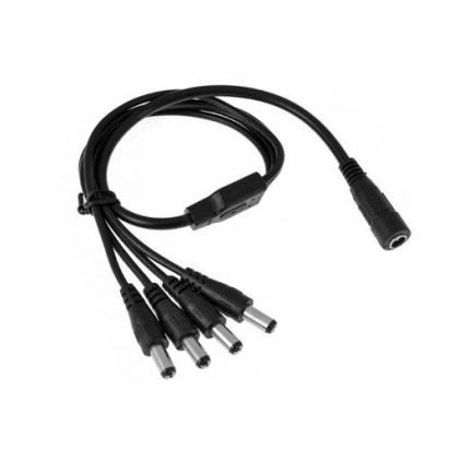 Conector alimentare 12V cu 1 intrare mama si 4 iesiri tata pentru CCTV