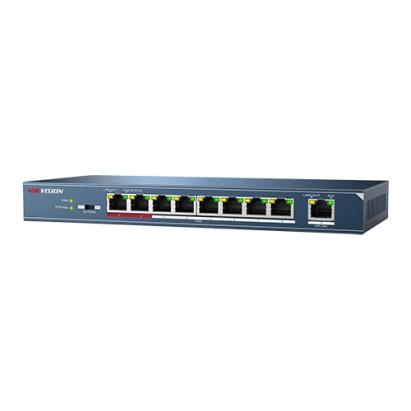 Switch PoE Hikvision cu 8 porturi Fast Ethernet si 1 port uplink RJ45