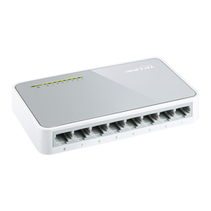 Switch TP-Link TL-SF1008D cu 8 porturi RJ45 10/100 Mbps, desktop