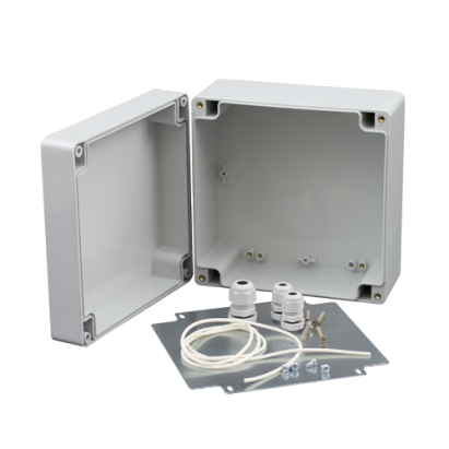 Doza exterior IP65 cu placa metalica pentru montaj echipamente 160x160x90 mm