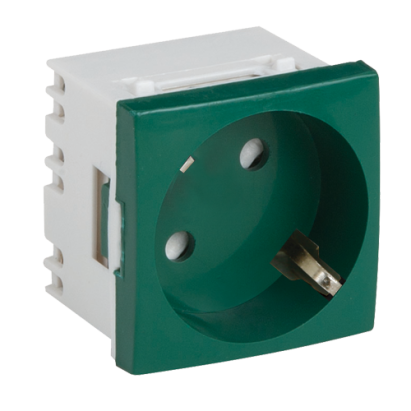 Priză modulară Schuko 16A cu împământare pentru canal cablu DLX