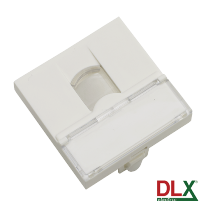 Panel Keystone Jack 45x45 mm cu capac antipraf pentru date/telefon, DLX
