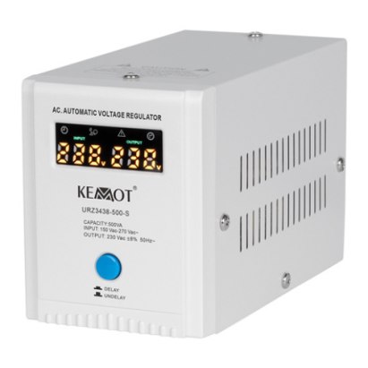 Stabilizator de tensiune automat Kemot 500VA cu 2 prize Schuko