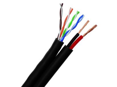 Cablu UTP Cat5 cu alimentare 2x1 mm, rola 100 m, negru