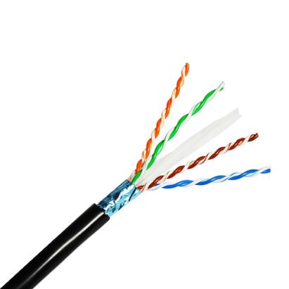 Cablu CAT6 FTP ecranat cupru solid 24AWG, exterior, rola 100 m