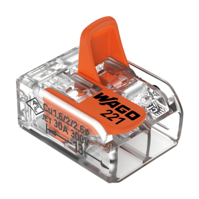 Conector derivatie 2 fire WAGO 221-612, max. 6 mm², set 50 buc